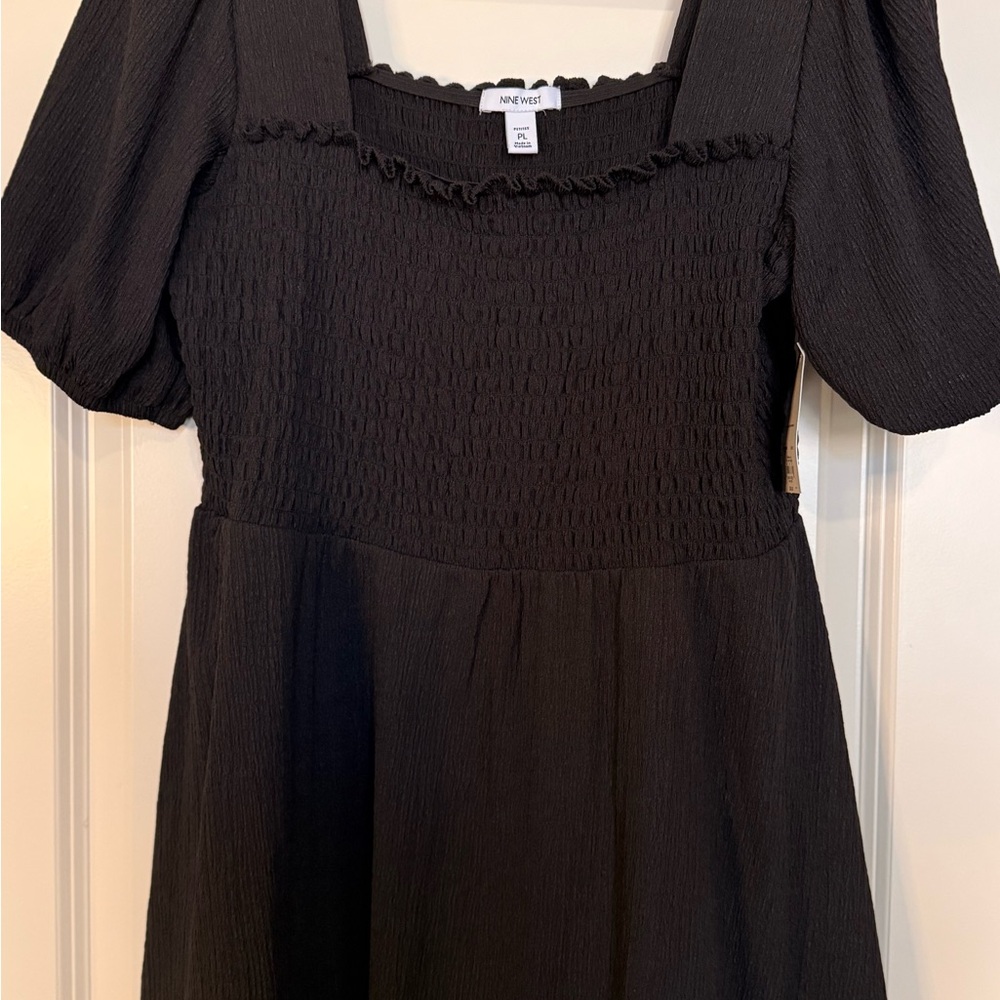 Nine West Black Smocked Dress